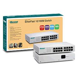 Micronet SP616EB - 16-Port 10/100M Switch, Desktop, Internal power.