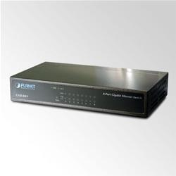 Planet Gsd-803 - Switch Gigabit Ethernet 8-Porte 10/100/1000Mbps (Alimentazione esterna) - Versione in Metallo
