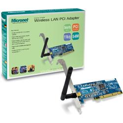 Micronet SP906GK- 54M Wireless LAN PCI Adapter, 802,11b/g, Detachable Antenna.