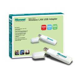 Micronet SP907GK - 54M Wireless LAN USB Adapter, 802,11g, USB 2,0, Built-in Antenna.